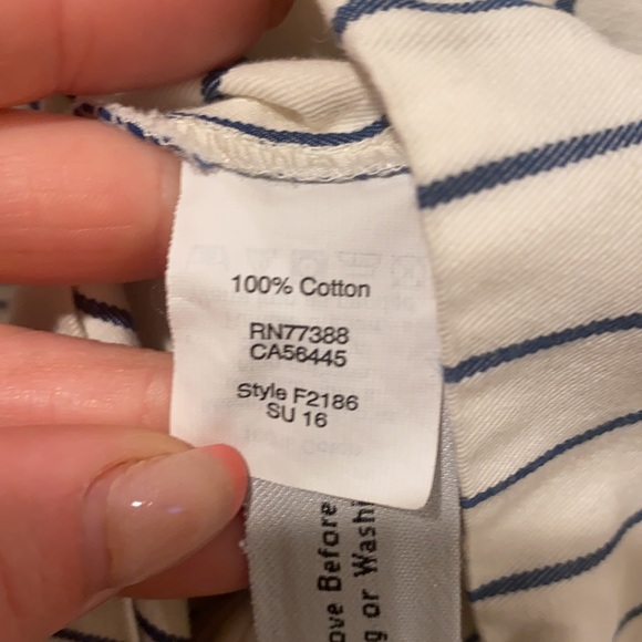 Madewell Harbor Lace-Up Striped Shift Dress Size S - Picture 9 of 9